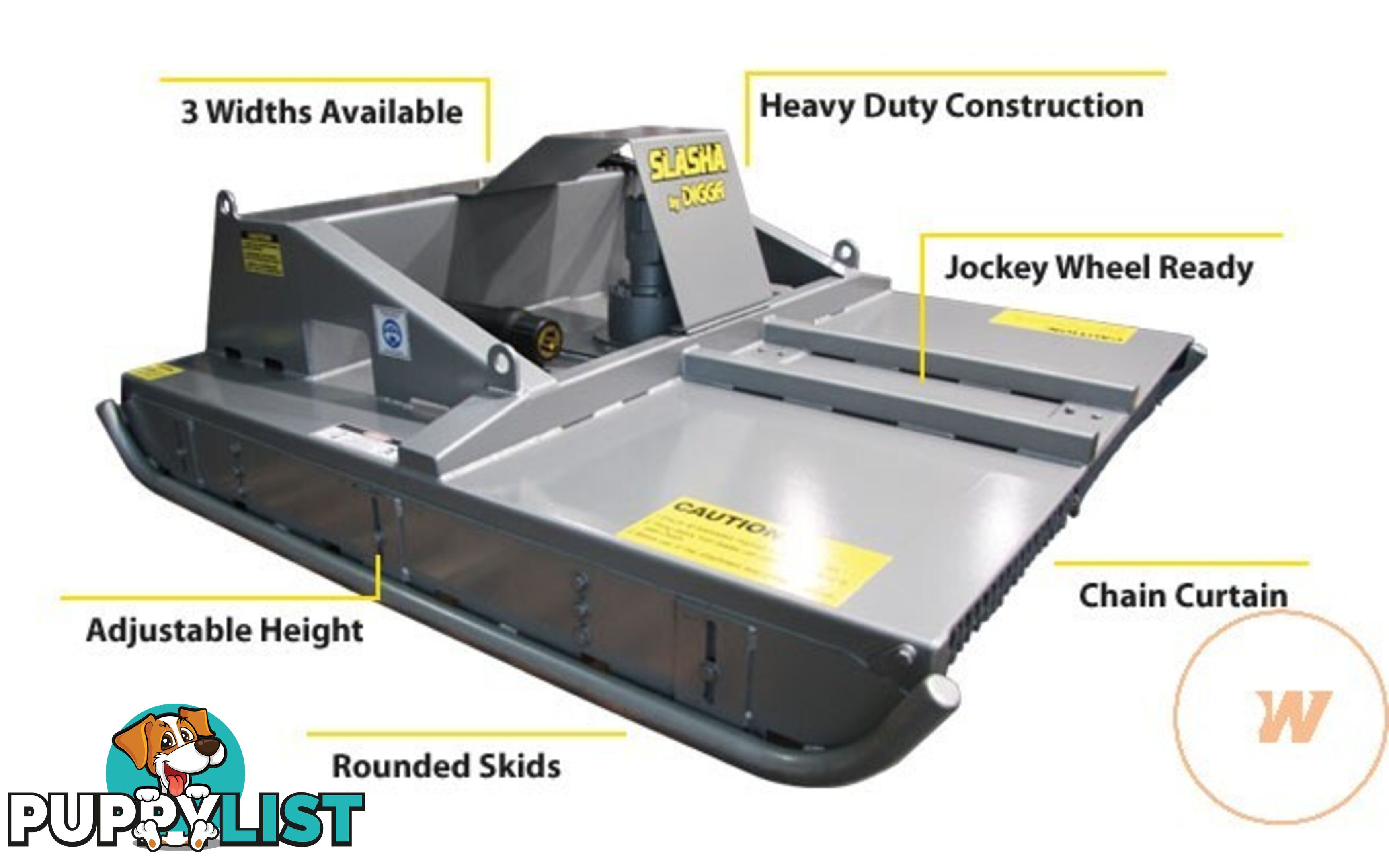 DIGGA SLASHER SUIT SKID STEER EXCAVATOR TRACTOR Slasher/Mower Attachments