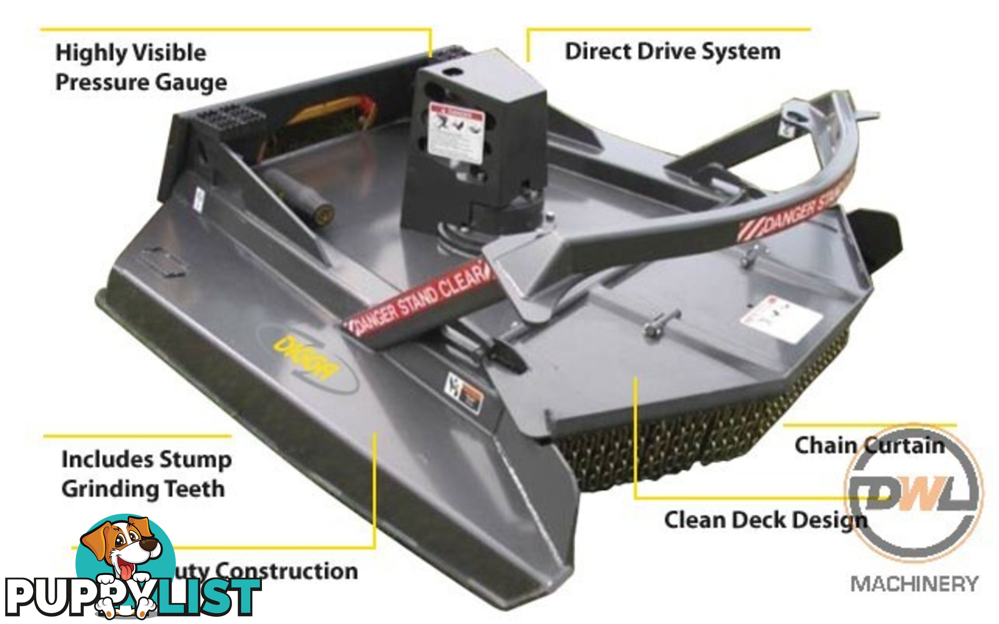 DIGGA 72&quot; ROTARY AXE EXTREME DUTY Rotary Axe Attachments