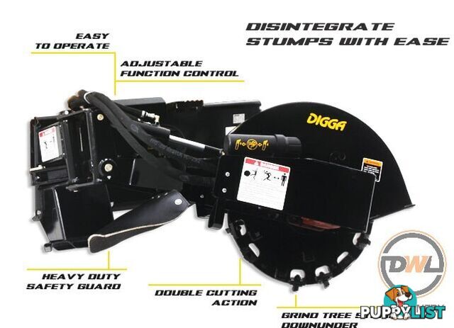 DIGGA STUMP GRINDER SKID STEER Stump Grinder Attachments