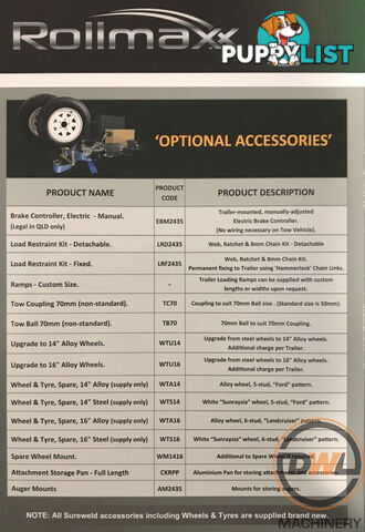 Sureweld Tag Tag/Plant(with ramps) Trailer