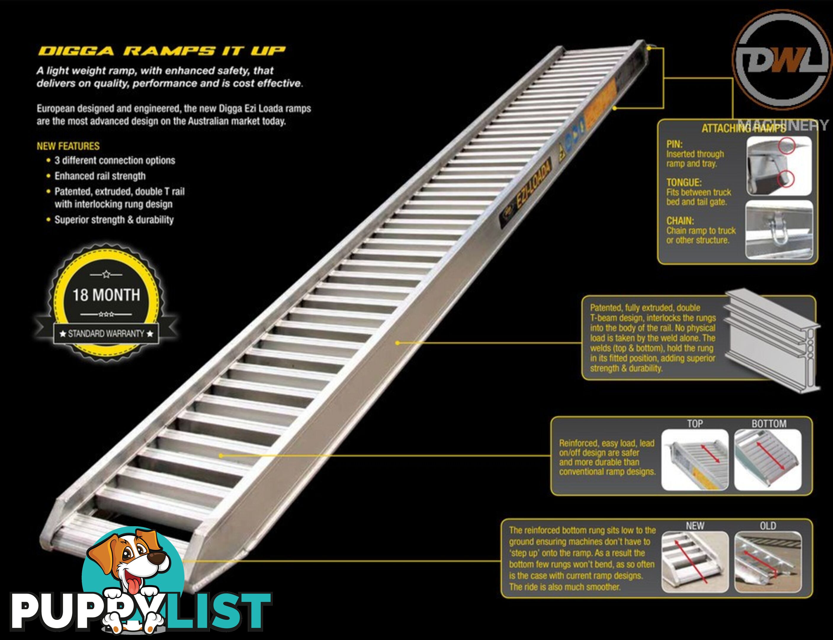 DIGGA ALUMINIUM LOADING RAMP Loading Ramp Attachments