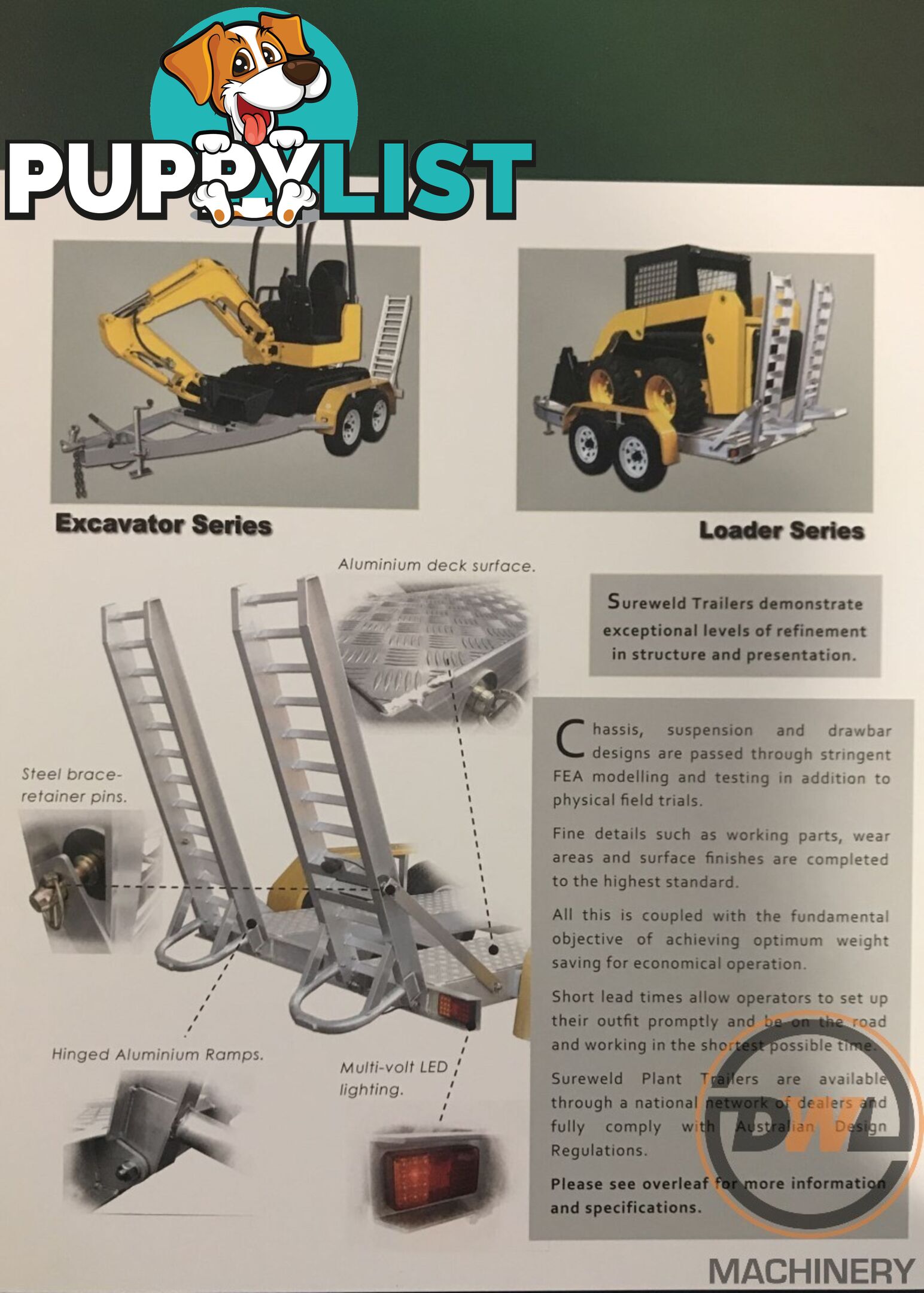 Sureweld Tag Tag/Plant(with ramps) Trailer